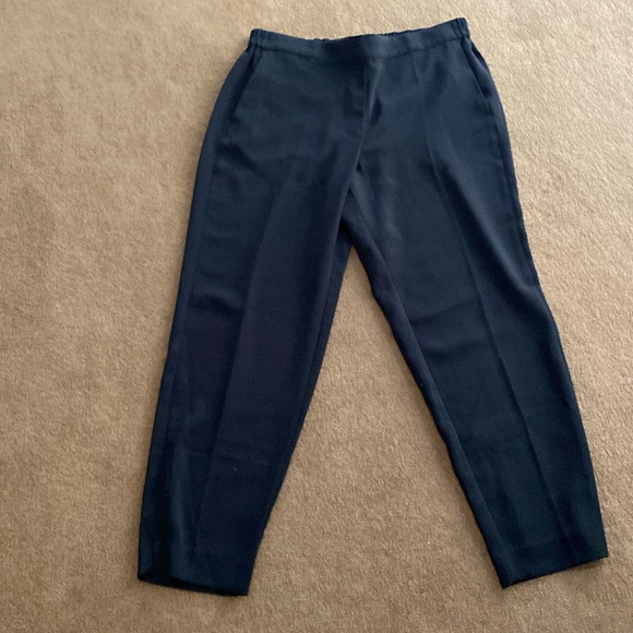 J. CREW Solid Black Trouser Pants Size 12 - Picture 1 of 3